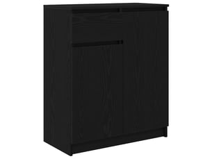 Buffet - bahut - meuble de rangement avec tiroir chêne noir 71x35x84 cm bois d'ingénierie