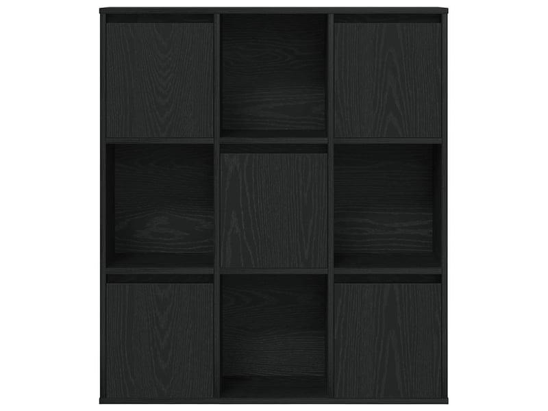  Bibliothèque, meuble de rangement salon chêne noir 89x24x101,5 cm bois d'ingénierie  - Conforama D