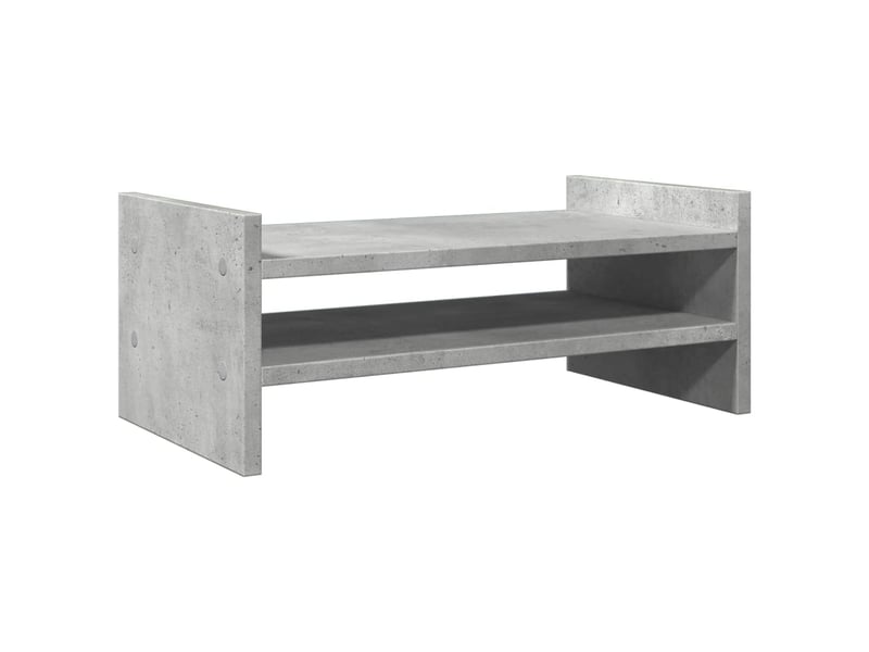  Support de moniteur table meuble bureau 50 x 27 x 20 cm bois d'ingénierie gris 02_0044886  - Conforama A