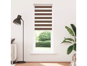Store zèbre, store de fenêtre marron 90x200 cm largeur du tissu 85,9 cm polyester cf48741