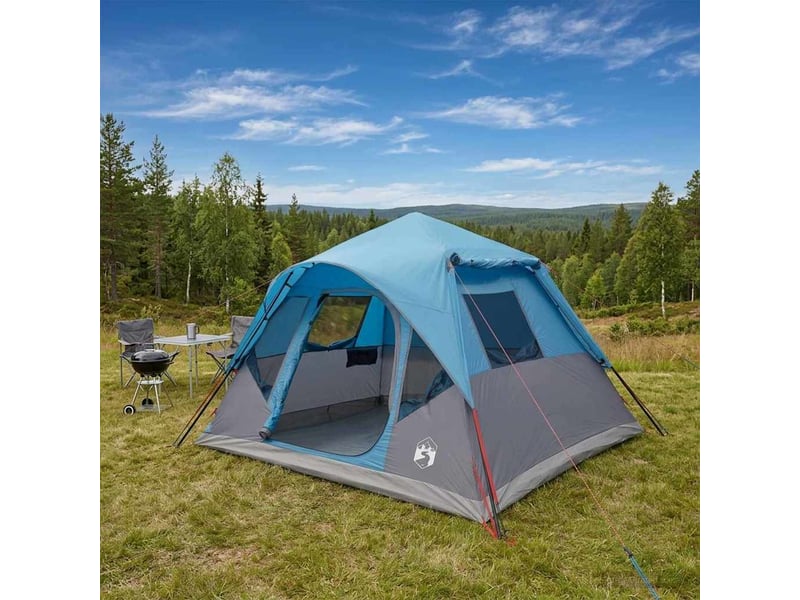  Tente instantanée, tente de camping bleu 305x275x190 cm polyester et acier  - Conforama B