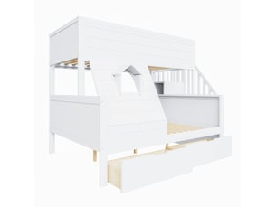 Lit superposé 90x200 cm MODENUIT coloris blanc