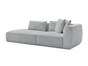 Canapé droit fixe BOBOCHIC LEOPOLD 3 places Tissu gris