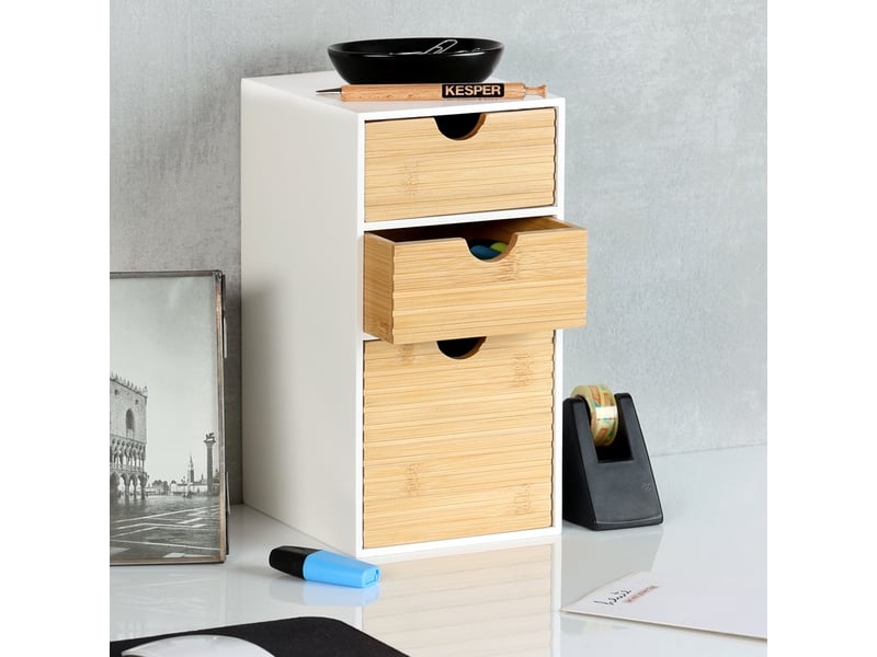 Organisateur de bureau kesper, 3 tiroirs, 14 x 16 x 27 cm  - Conforama D