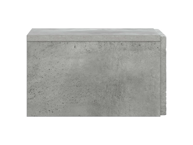 Table de chevet murale 2 pièces gris béton 34,5 x 33 x 20 cm  - Conforama E