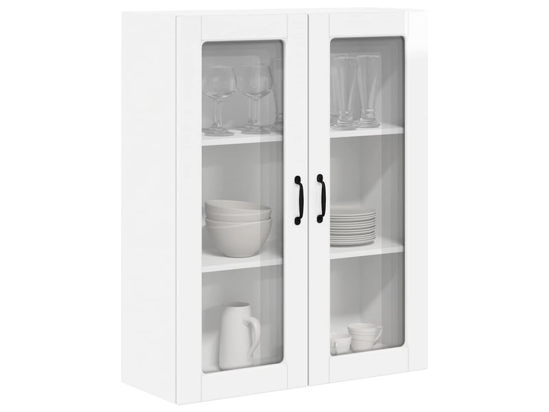 Meuble mural de cuisine | armoire de cuisine blanc brillant shl5334 - Conforama C