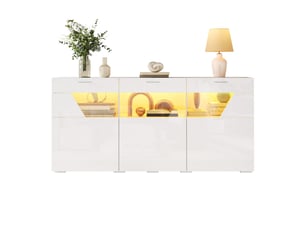 Buffet 3 porte(s) 0 tiroir(s) MODENUIT - 160 cm coloris blanc