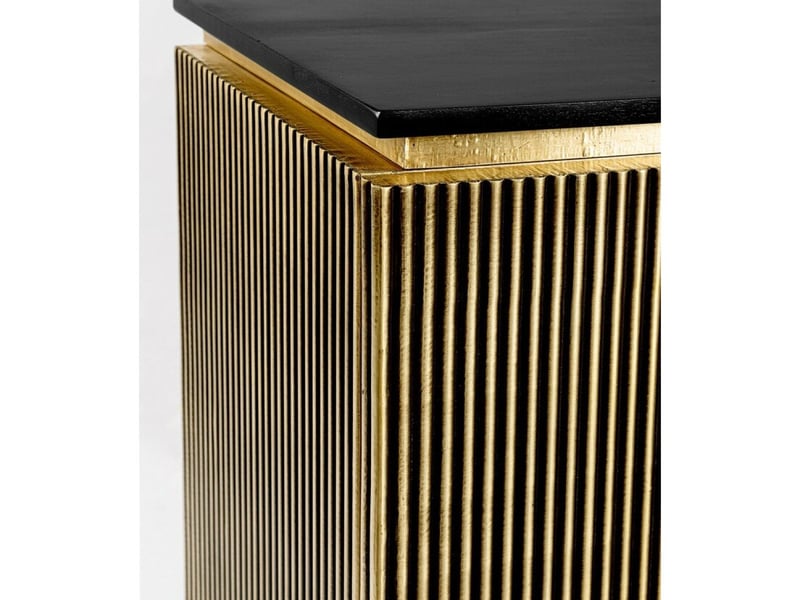 Buffet moderne doré et noir 4 portes 160 cm dorado  - Conforama R