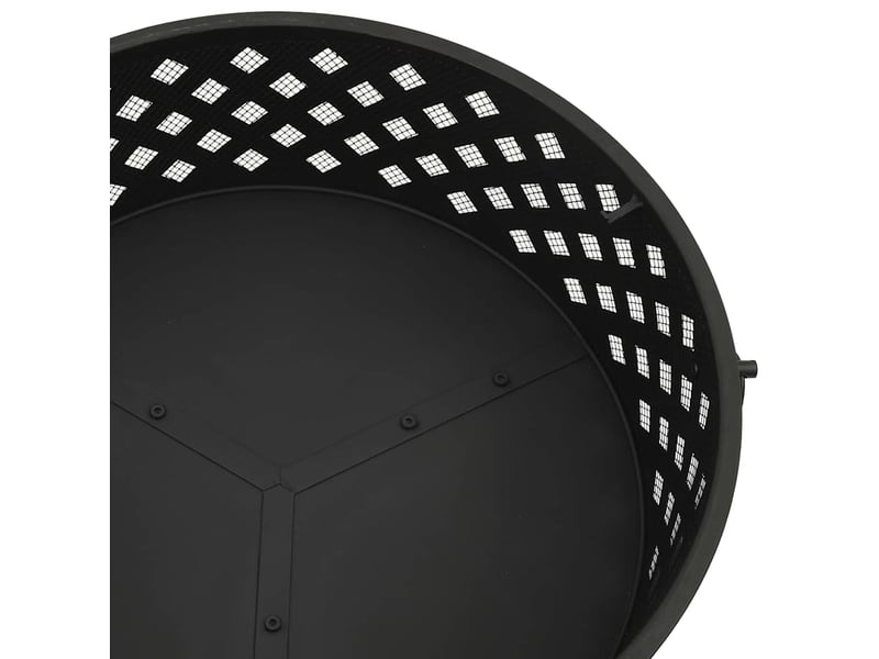  Brasero exterieur, foyer camping avec tisonnier 68 cm xxl acier  - Conforama E