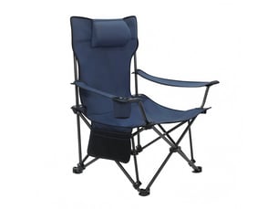 Fauteuil de camping pliant,115x84x88,5 cm,avec repose-pieds,tissu oxford,bleu