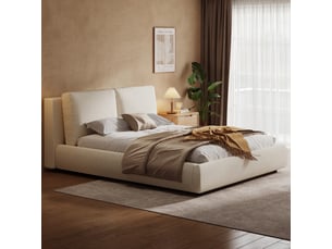 Lit coffre 160x200 cm <strong></strong>  <strong></strong> coloris beige