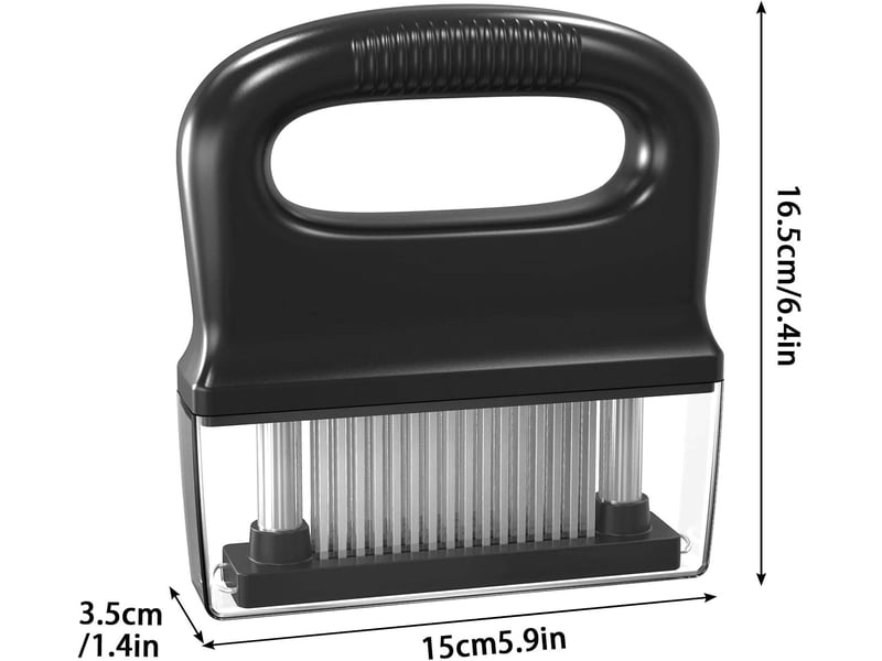  Attendrisseur de viande inox professionnel, 48lames détachables attendrisseur à escalope avec manche antidérapant, attendrisseur de bœuf très résistan  - Conforama B