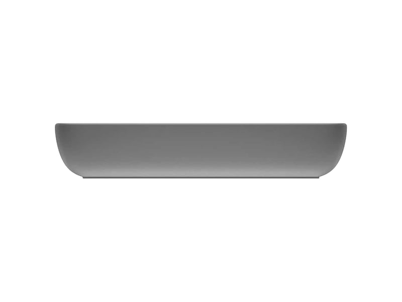  Lavabo de luxe, vasque à poser rectangulaire gris clair mat 71x38 cm céramique cf65663  - Conforama C