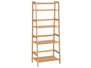 Etagère échelle en bambou 4 niveaux bibliothèque 48l x 31,5l x 120h cm style naturel