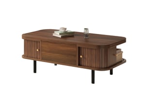 Table basse rectangulaire coloris bois foncé OOIILLEE Luxe haut de gamme - 51 cmx101 cm