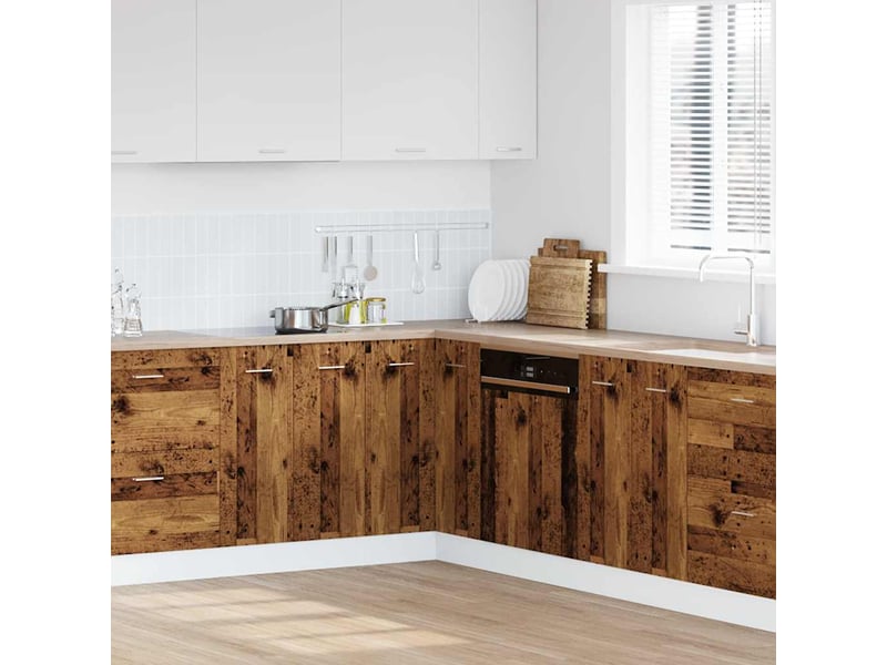Meuble de cuisine lyon bois ancien 75,5x75,5x81,5cm bois d'ingénierie - Conforama C