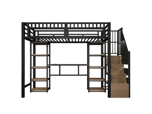 Lit mezzanine 90x200 cm <strong></strong>  <strong></strong> coloris noir