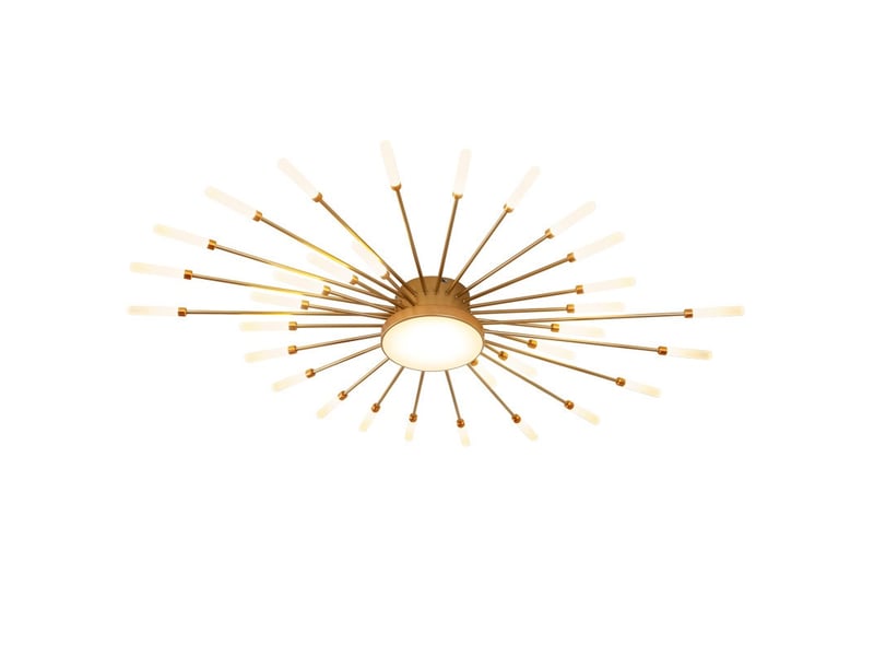  Plafonnier led moderne en acrylique – design intérieur doré, 42+1 têtes  - Conforama A
