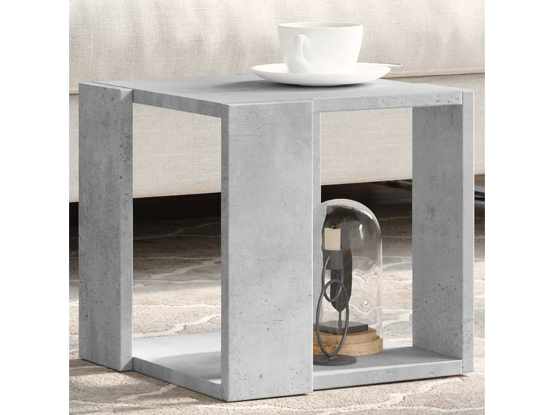  Table basse - table de salon - table à thé gris béton 32x32x30 cm bois d'ingénierie  - Conforama B