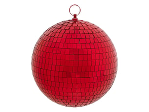 Boule disco verre d.20cm rouge