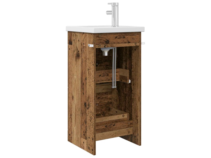  Meuble de salle de bain avec évier bois ancien shl6973  - Conforama E
