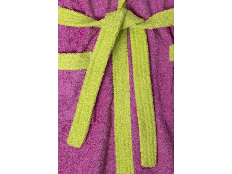  Peignoir de bain enfant interbaby taille 14 ans - fuchsia - coton éponge 00515-T14-28 - Conforama E