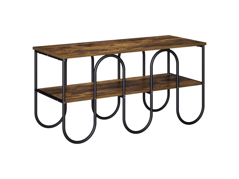  Meuble tv, table tv 100x40x50 cm chêne fumé bois d'ingénierie  - Conforama A