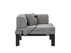 Fauteuil convertible   Tissu gris