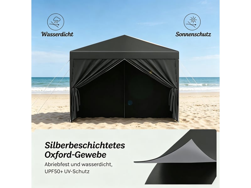  Gazebo de jardin spacieux 3x3 m, pavillon pliable pour mariage, terrasse et événements  - Conforama B