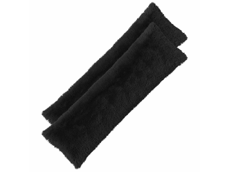  Coussin avec oreiller, coussin décoratifs heerlen noir 40 x 145 cm fleece pv cf50969  - Conforama A
