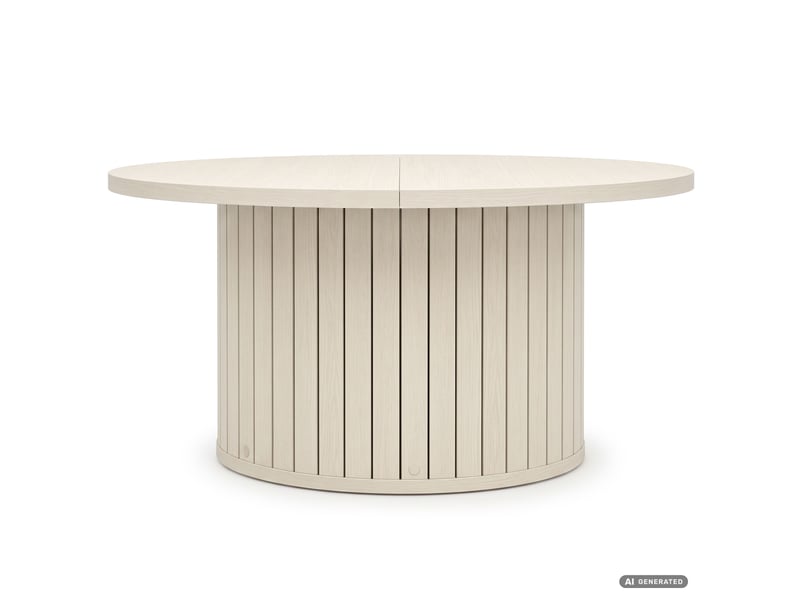  Table basse nubo cachemire 80 cm ronde cannelée avec rangement 80x80x45 cm NUBO - Conforama B