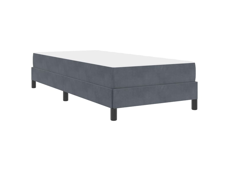  Lit simple- lit adulte -  lit à ressorts avec matelas gris foncé 80 x 200 cm tissu  - Conforama C