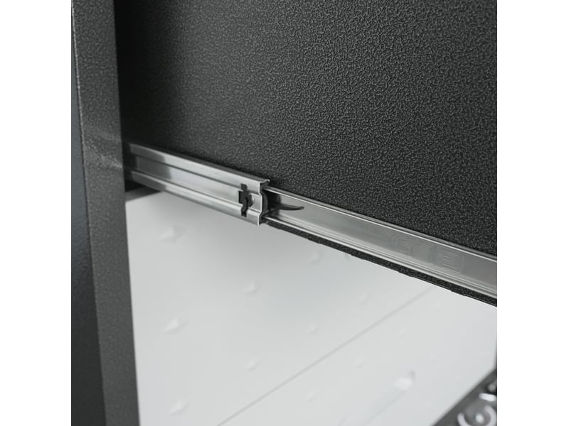 Armoire à outils métallique sur roulettes 75 x 42 x 88 cm noir et gris, 3 tiroirs pour garage et bureau  - Conforama E