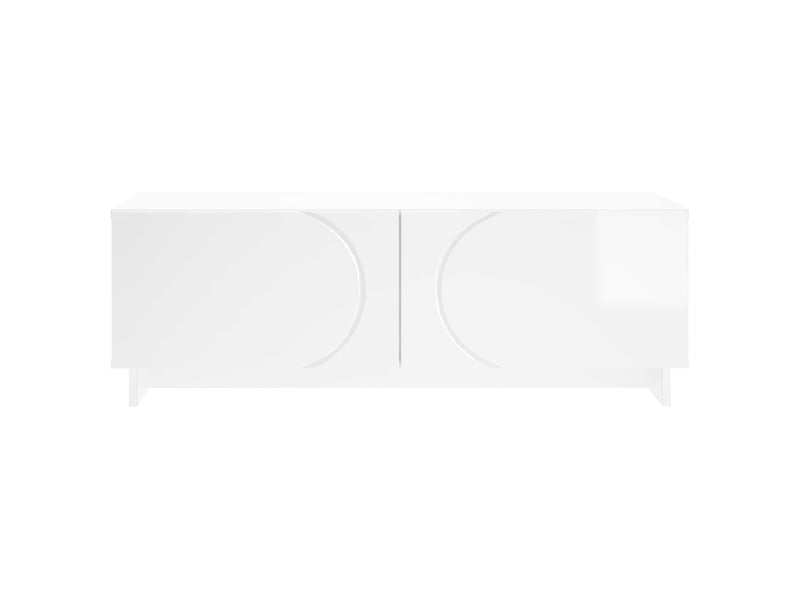 Table basse - table de salon - table à thé blanc brillant 102 x 50,5 x 35 cm bois composite  - Conforama D