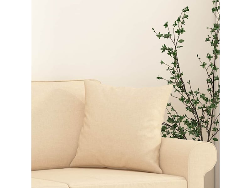 Lot de 2 coussins décoratifs crème 40x40 cm tissu cf60861  - Conforama E