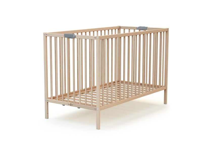 Webaby - lit bébé pliant en bois avec matelas 60 x 120 cm flex - Conforama D
