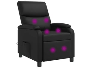 Fauteuil relax manuel VIDAXL  Simili noir