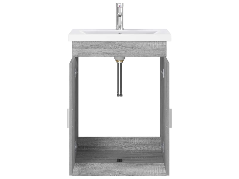  Ensemble de mobilier de salle de bain sonoma gris shl2  - Conforama C