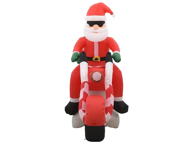  Père noël gonflable sur moto led ip44 160 cm  - Conforama D