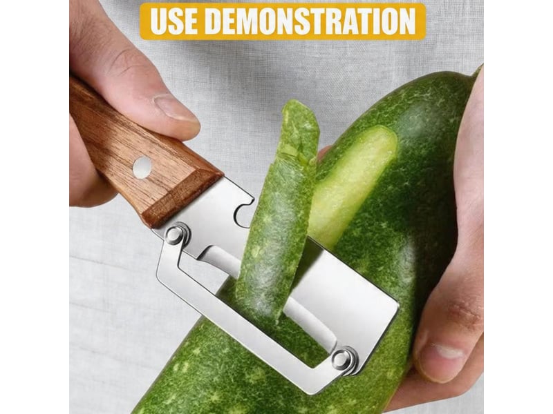  Éplucheur de légumes multifonction pour cuisine, lames ultra tranchantes en acier inoxydable, éplucheur de légumes julienne avec poignée décapsuleur  - Conforama B