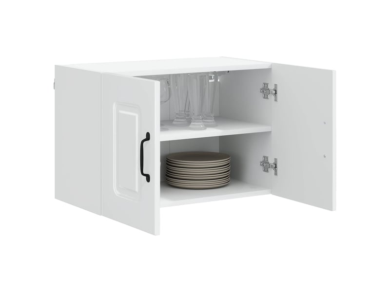 Meuble mural de cuisine | armoire de cuisine blanc brillant 60x31x40cm shl2610 - Conforama C