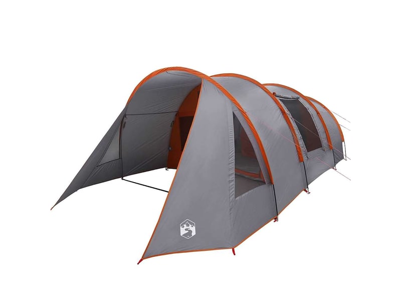  Tente tunnel, tente de camping 4 personnes gris et orange shl62926  - Conforama A