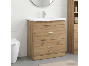 Ensemble de mobilier de salle de bain chêne artisanal shl68