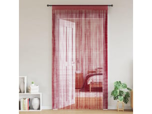 Lot de 2 rideaux en fils, rideau de porte 100 x 250 cm bordeaux cf43837