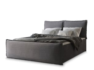 Lit avec rangement 160x200 cm <strong>MASSENO</strong> <strong></strong> coloris gris