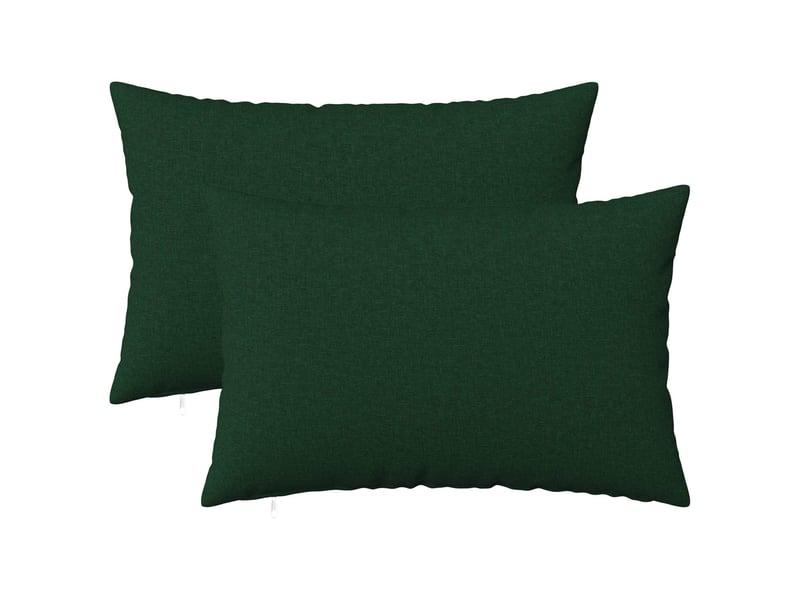  Lot de 2 coussins avec oreiller, coussins décoratifs heerlen vert foncé tissu cf50368  - Conforama B