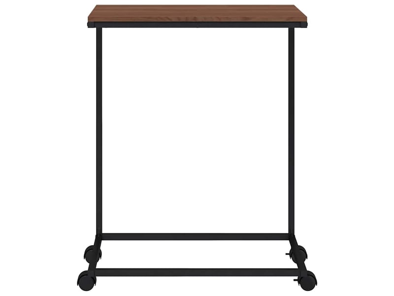  Table d'appoint | bout de canapé table basse avec roues noir 55x35x70 cm bois d'ingénierie shl1183  - Conforama D