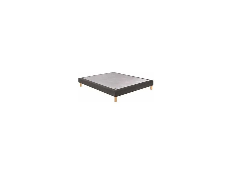  Sommier tapissier 90x190 en bois massif gris fumé confort ferme 15 cm 7795831 - Conforama A