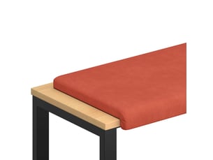 Coussin de banc, coussin d'assise, coussin de canapé velours côtelé rouge orange profondeur 35 cm cf53890