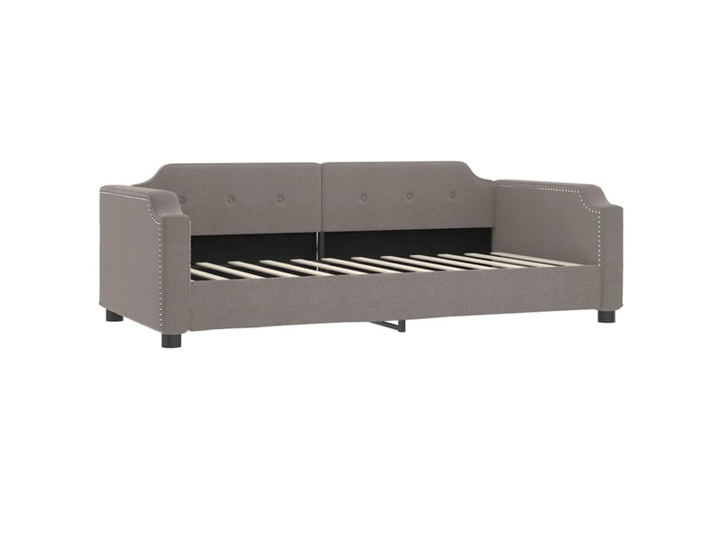  Lit simple- lit adulte -  lit de repos sans matelas taupe 80x200 cm tissu  - Conforama A